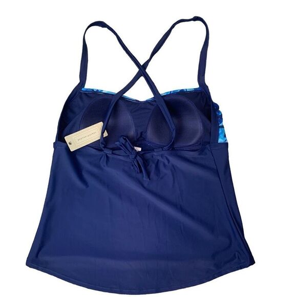 Peyton & Parker Blue Tankini Set Size 0X New - Picture 2 of 10